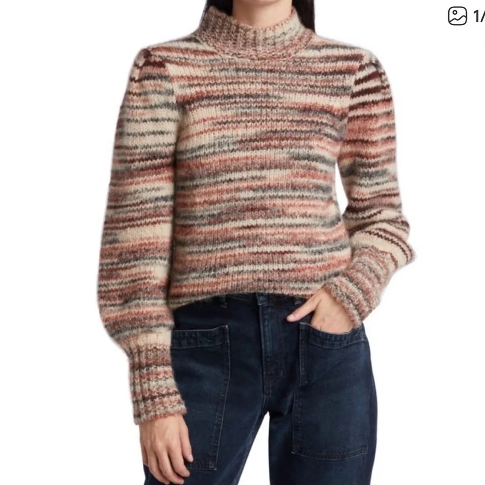 Veronica Beard Alston puff Sweater alpaca blend M